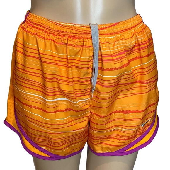 Nike Dri-Fit Tempo 2-in-1 Orange Purple White Running Athletic Shorts Small VGC - Picture 2 of 6